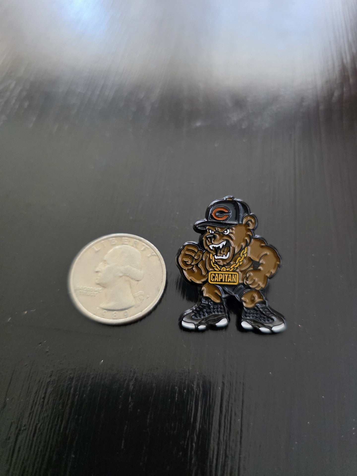Chicago Bear Flexing Hat Pin