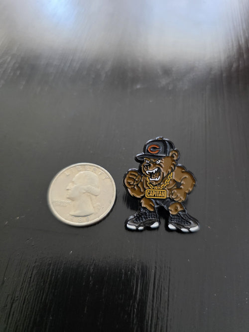 Chicago Bear Flexing Hat Pin